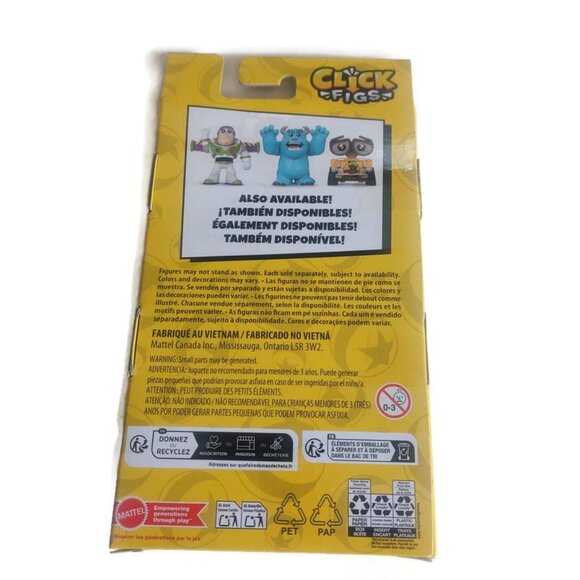 Disney Pixar Click Figs Wall-E Small Waste Collector Robot 3" Figure Movie Toy - Picture 3 of 3